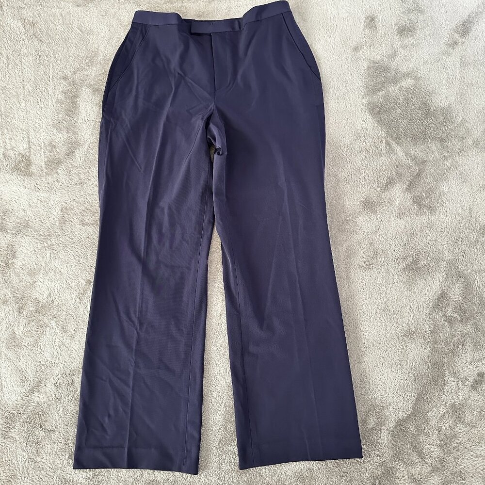 NWT Vintage Banana Republic Nylon Stretch Pants Trousers 12 Regular Y2K Blue